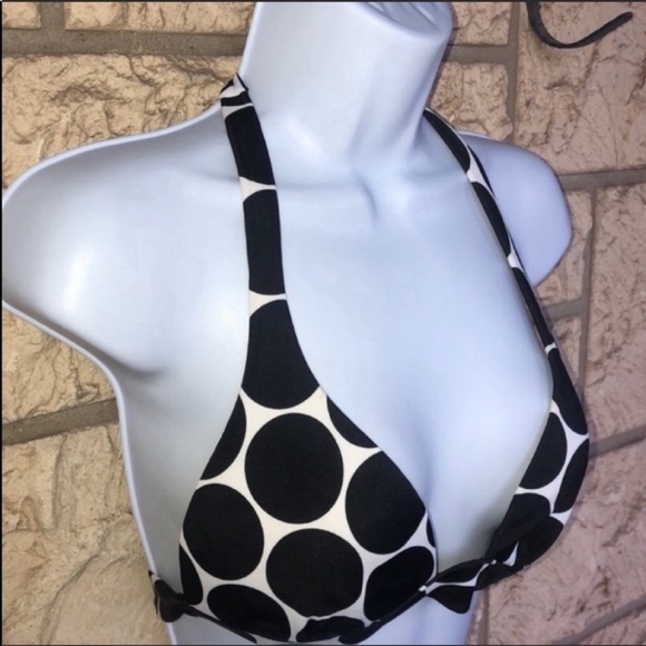 Victoria Secret Black & White Circle Polkadot Push Up Padded  Small - Picture 4 of 8